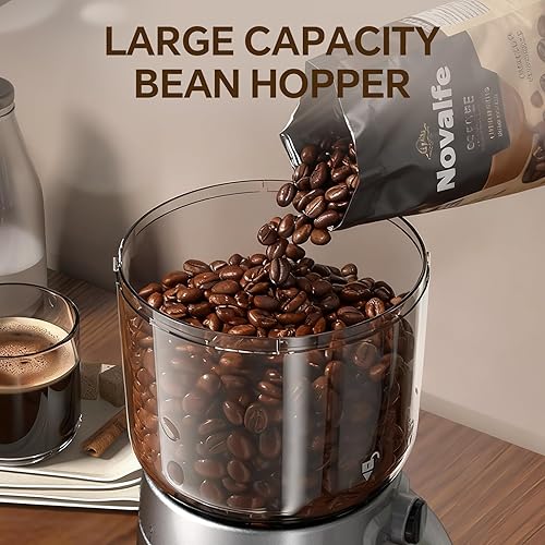 Miniatura 5 de Molinillo de café eléctrico, molinillo de granos de café con 30 ajustes de molienda, molinillo de fresas para uso doméstico, pantalla táctil