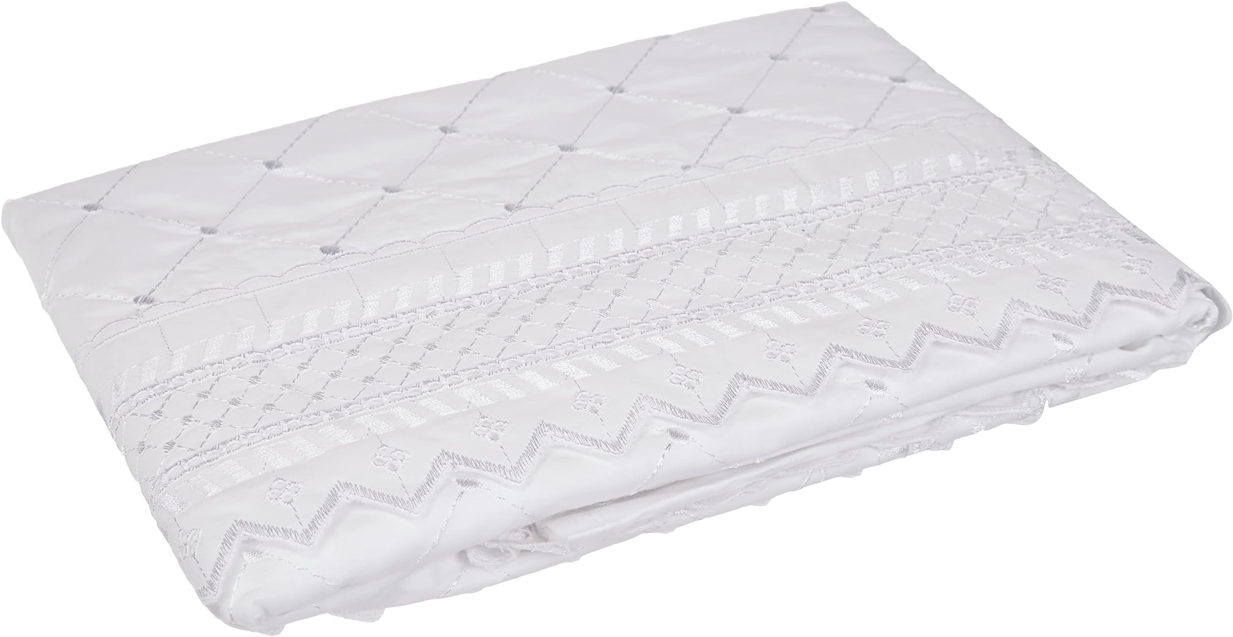 Balmoral Embroidered Housewife Pillowcase Pair Luxury Percale Pillow Cover Bedding, White