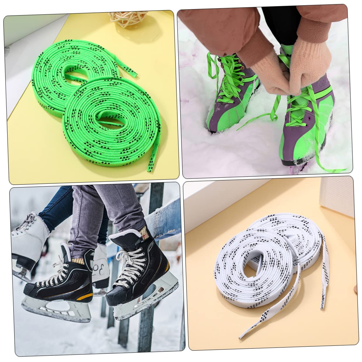 BESPORTBLE 6pares Cordones De Hockey Sobre Hielo Resistentes Al Desgaste Para Patines De Hielo y Patines Línea Para Personalizar Tu Estilo Deportivo