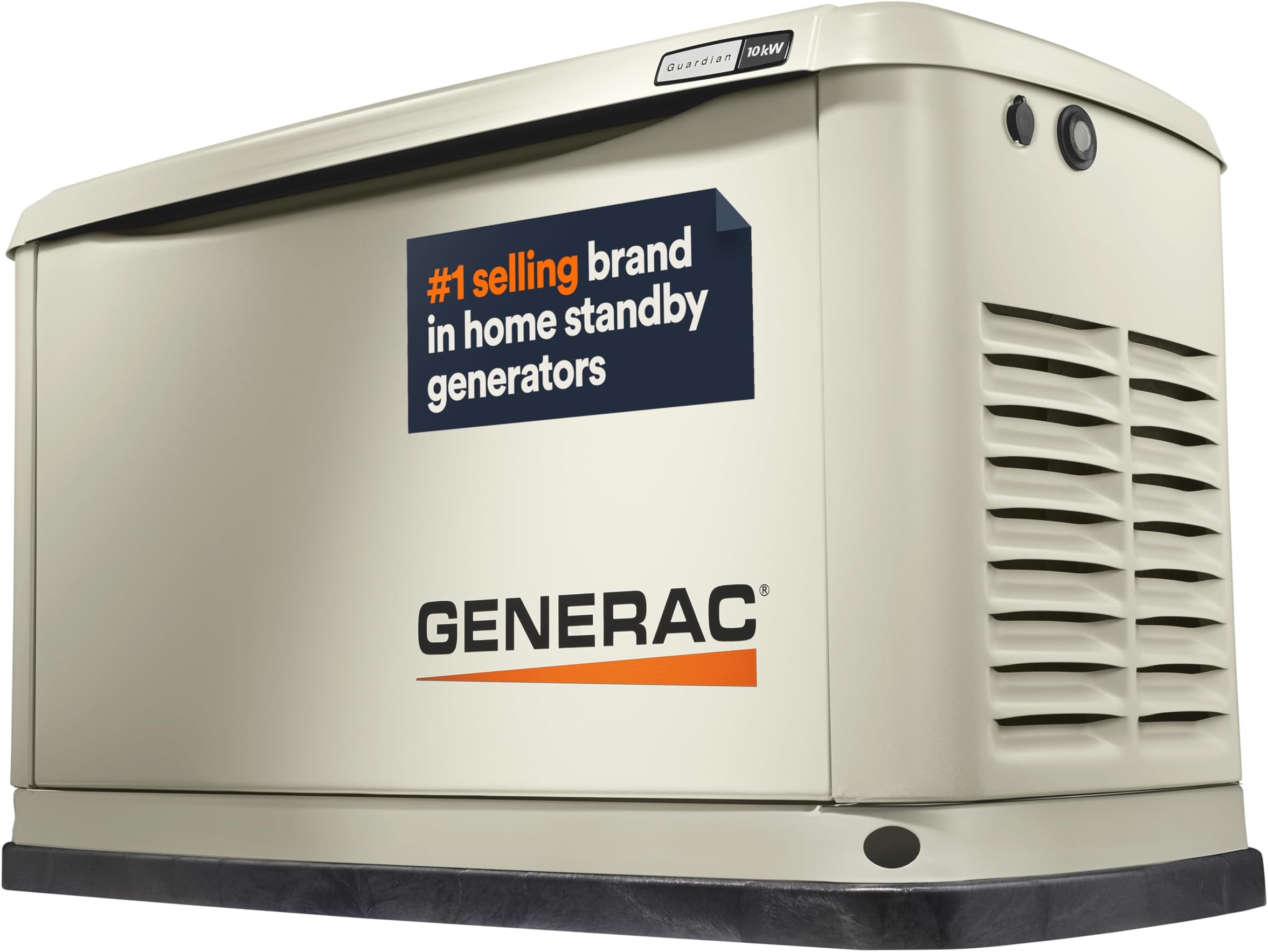 Generac Guardian 10kW Home Standby Generator - Automatic Whole House Backup Power for Storms, Emergencies, and Outages, WiFi Enabled, Runs on Natural Gas or Liquid Propane, Quiet Operation