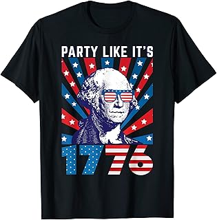 Party Like It Is 1776 Funny 4th Of July George Washington T-Shirt