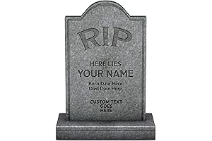 Witty and Spooky Halloween Yard Sign: Customize Your Tombstone!