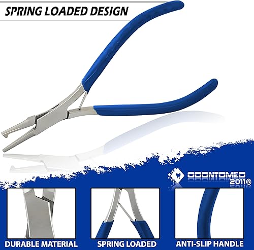 Miniatura 4 de OdontoMed2011 Alicates de anillo dividido 5" WSpring Blue Color Pvc Grip ODM