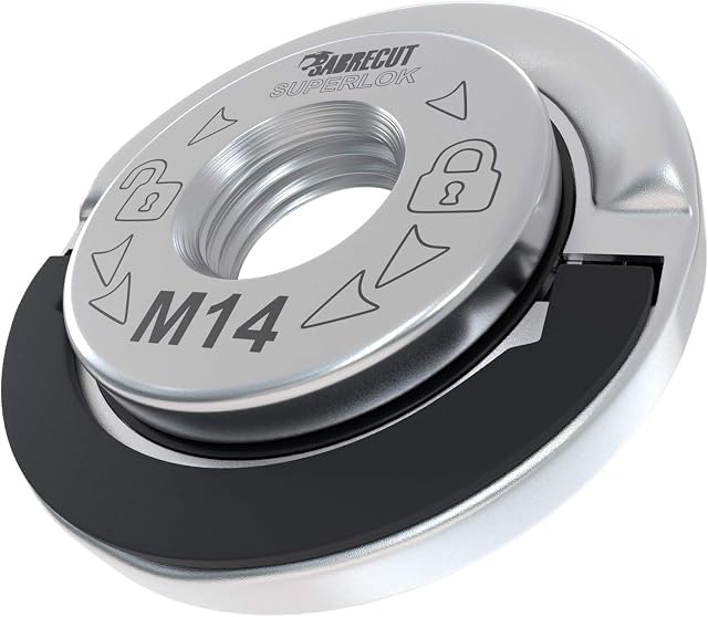 1 x SabreCut GRNSCB 45mm M14 Quick Change Heavy Duty Stainless Steel Angle Grinder Locking Retaining Flange Nut
