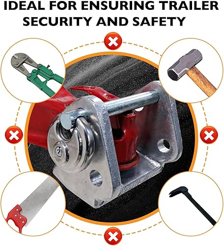 Miniatura 6 de HQPASFY Cerradura de Enganche de Remolque, Cerradura de Acoplador con Pasador, Modelo de Cerradura de Acoplador Tl-33, Se Ajusta de 2" a 2-516" -
