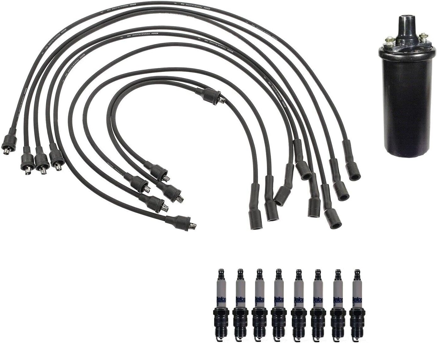 Replacement Spark Plug Wires 1 Coil 8 Spark Plugs Kit fits