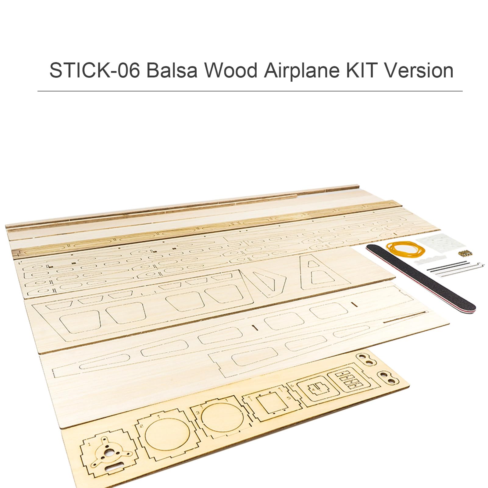 Balsa Model Samolotu Samolot Balsa Samolot RC Latająca Zabawka 580mm rozpiętość skrzydeł Wycinana Laserowo Zestaw Elektryczny z Silnikiem Bezszczotkowym Serwo ESC 10A dla (Typ ZESTAWU)