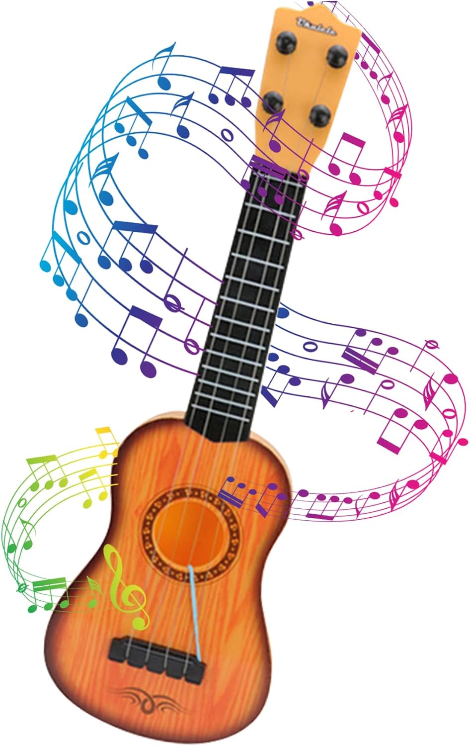 Ukulélé Jouet 38cm Pour Enfants - Mini Guitare Avec 4 Cordes Réglables - Cadeau Musical
