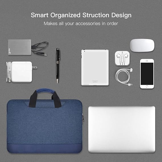 11.6 12.9 Inch Laptop Bag Men Women TSA Briefcase Sleeve for Macbook Neo 13 A18 Pro A3404, iPad Air 13 M4 M3 2026, 13 iPad Pro M5 M4, iPad 12.9, Acer Lenovo Dell Chromebook 11.6 Carrying Case, Blue