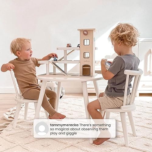 Miniatura 6 de Delta Children Homestead - Juego de mesa y 2 sillas para niños, ideal para artes y manualidades, certificado Greenguard Gold, gris Gris,Bianca Blanco