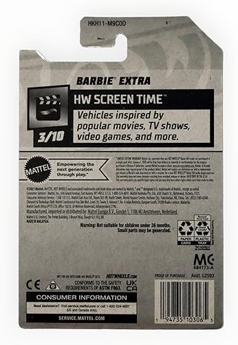 Miniatura 2 de Hot Wheels Barbie Extra, HW Tiempo de pantalla 3/10