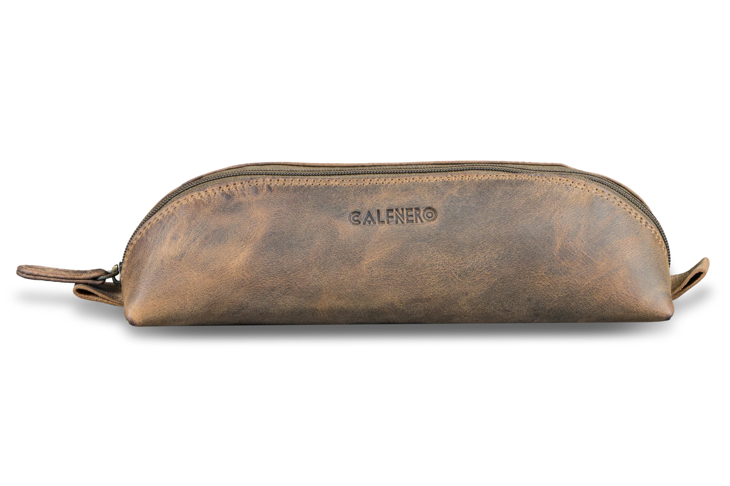 Genuine Leather Pen Case Holder (Hunter)