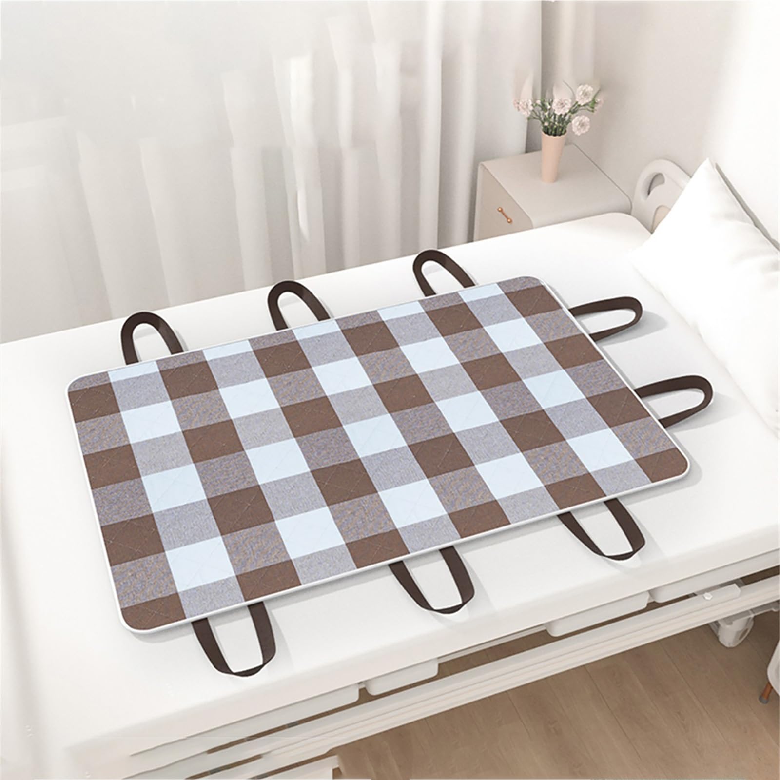 Empapadores Cama Adultos Almohadillas Impermeables De Incontinencia Protector Colchon Protector para Enfermería Empapador Reutilizable A Prueba De Agua(115 * 150cm,Curry-Checked)