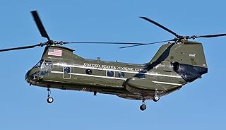24x36 Gallery Poster, A HMX1 CH46D departs Santa Barbara Municipal Airport