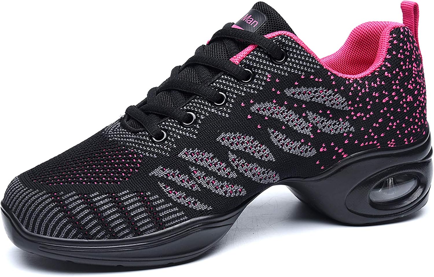 Women's Jazz Shoes Lace-up Sneakers - Breathable Air Cushion Lady Split Sole Athletic Walking Dance Shoes Platform