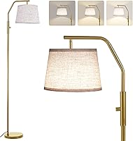 Vista 11 de SUNMORY Lámparas de pie para sala de estar, bombilla de 9 W incluida, lámpara alta para dormitorio con cabezal ajustable, lámpara de pie moderna
