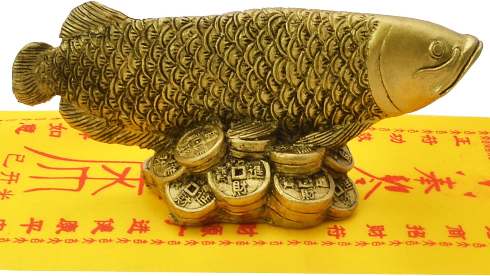 Fengshui Wealth Arowana Fish Lucky Fish Statue Figurine Decoration+wealth Amulet D1014