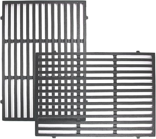 Hongso genesis ii grates for Weber Genesis II 300 Series E310 S310 E315 S315 E325 S325 E330 S330, II LX S & E 340, Genesis 2 GS4 Gas Grill, Cooking Grids Replacement Parts for 66095 66802, Cast Iron