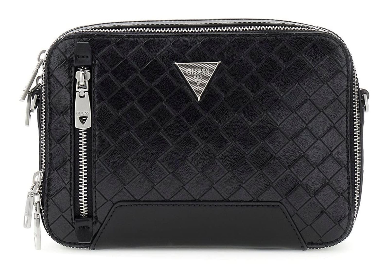 GUESS Men's Crossbody Bag Torino Camera Bag Double Zip Black | iconic Guess design, spacious main compartment, signature brand logo