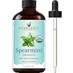 Handcraft Blends Organic Spearmint Essential Oil - 1 Fl Oz - 100% Pure and Natural - Premium Grade Essential Oil for Diffuser and Aromatherapy