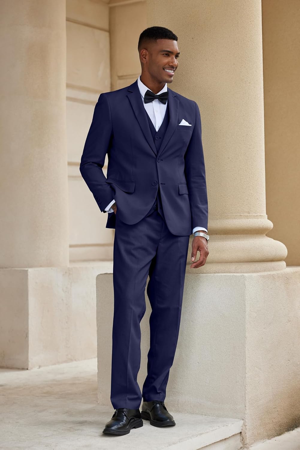 COOFANDY Men's 3 Piece Linen Suits Casual Lightweight Blazer Jackets Vest Pants Set for Wedding Business Prom - Image 4