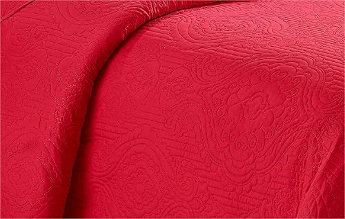 Miniatura 2 de Home Collection - Juego de cubrecama de lujo holgada repujada liviana de color liso