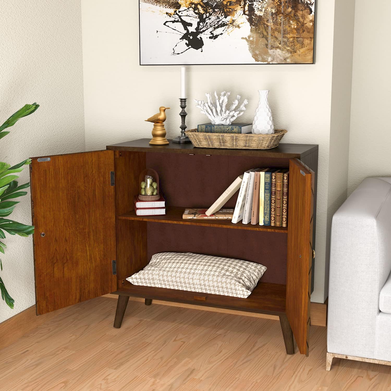 SUNBURY Buffet Storage Cabinet with Storage, Kitchen and Dining Room Furniture, Accent Cabinet with Doors for Hallway