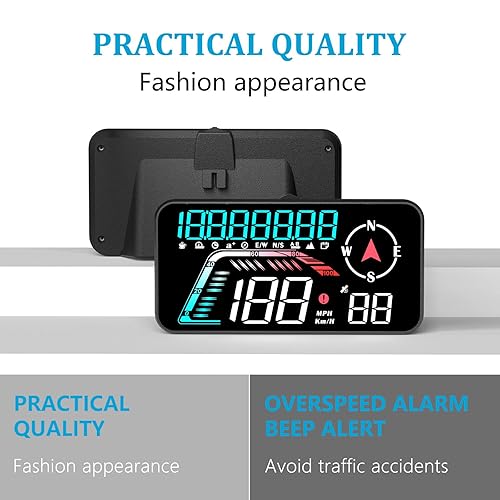 Miniatura 7 de Liiiyuan Velocímetro GPS G12, nueva pantalla de cabezas para coches, conveniente para vehículos