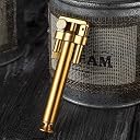 Smoke King Vintage Windproof Trench Lighter Durable Zinc Alloy, Refillable, Pocket-Sized, Classic Antique Pipe Design (Fuel Not Included) gallery image