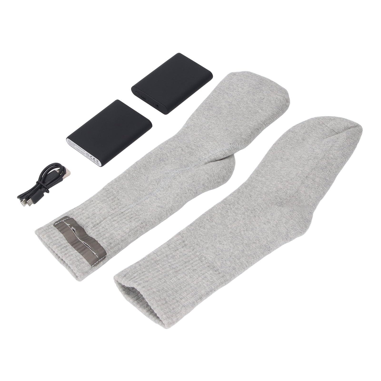 Yctze Calcetines Térmicos Eléctricos Recargables para Hombres y Mujeres: Cómodos Calcetines Térmicos de Fibra de Poliéster para Esquiar y Actividades Al Aire Libre