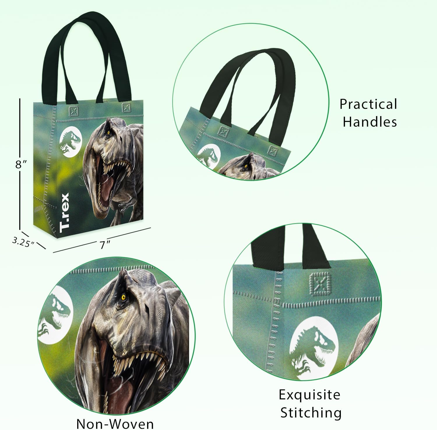 Jurassic World Party Favor Bags for Kids Birthday 24 Pack Bundle image 2