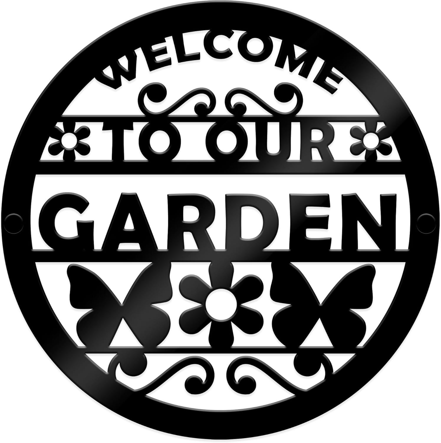 Red Ocean and Plaques for Outside Acrylic Welcome For Door Black Acrylic Wall Fence Shed Summer House Welcome For (35cmx35cm)