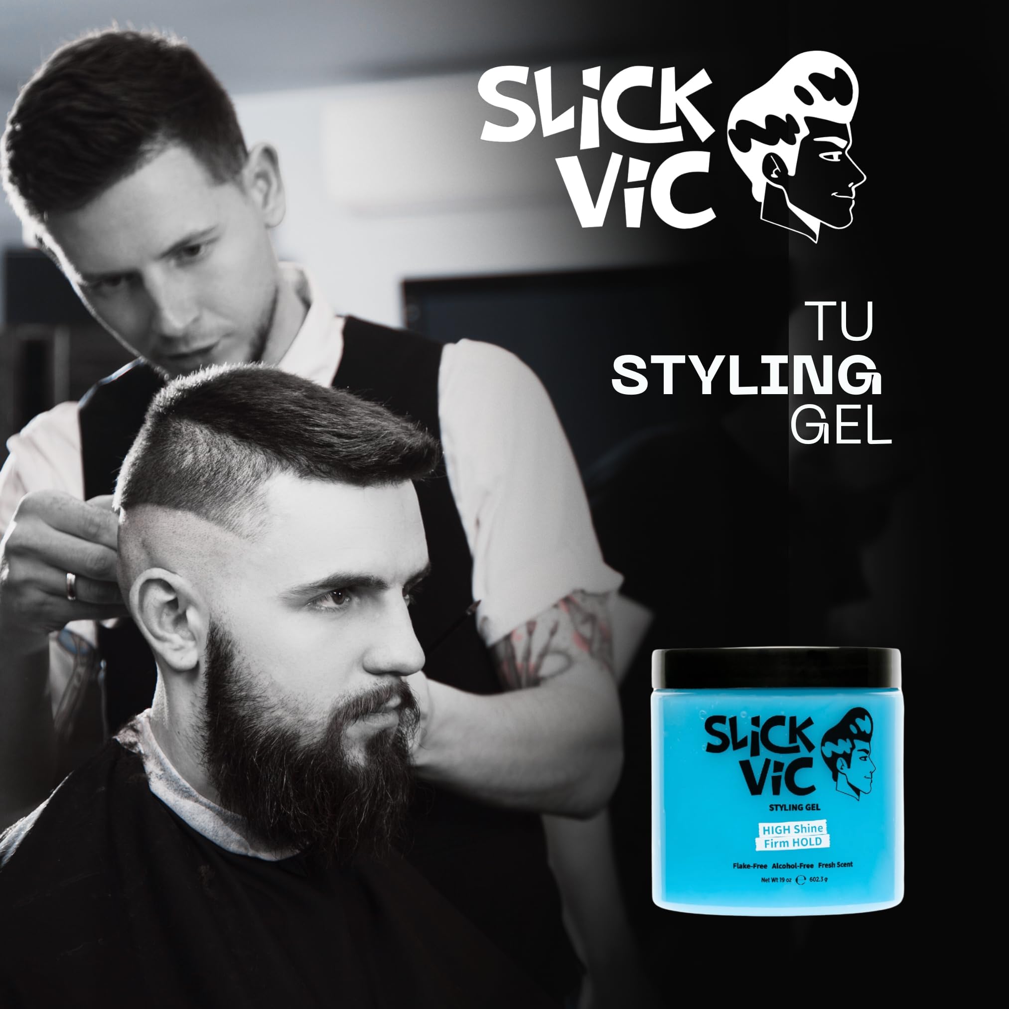 Amazon.com : Slick Vic Styling Gel For Men | Strong Hold Styling