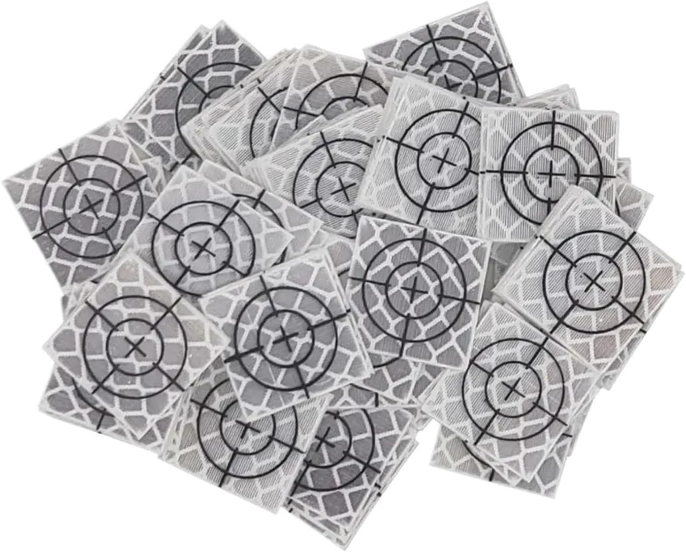 100pcs Reflector Sheet Reflective Tape Target Total Station 20/30 / 40/50/ 60mm Silver Retro Reflective Target(60x60mm)
