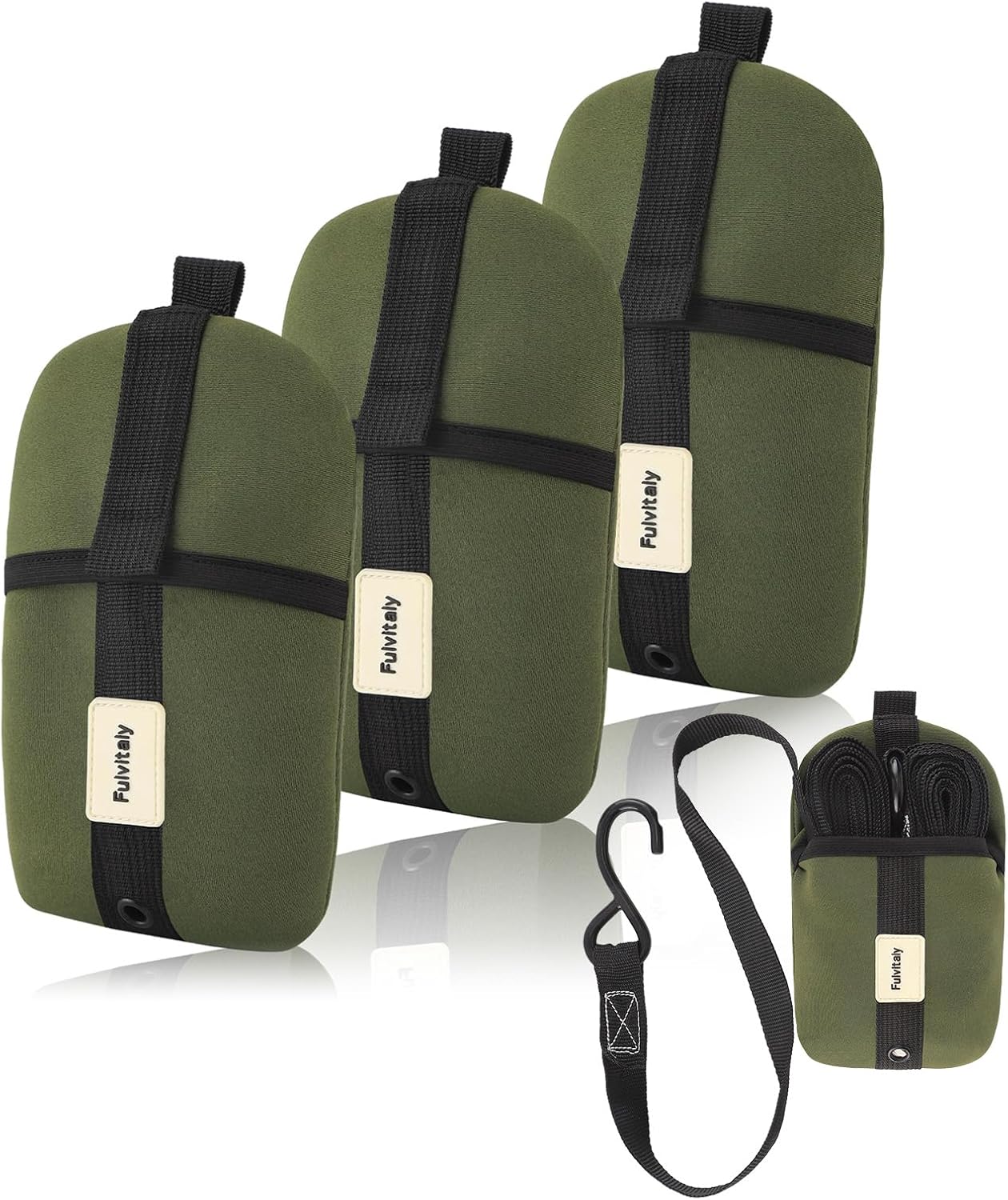 Small Ratchet Strap Storage Bags, Bungee Cord Storage Organizer Pouches (3-Pack), Tangle-Proof Case for Ratchet Straps, Bungee Cords & Tow Ropes, Ultimate Truck, RV & Toolbox Organizer