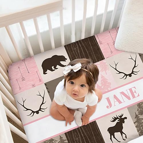 Miniatura 8 de Juego de ropa de cama personalizado para cuna para bebés, juego de ropa de cama personalizado para cuna con nombre, ropa de cama de guardería de