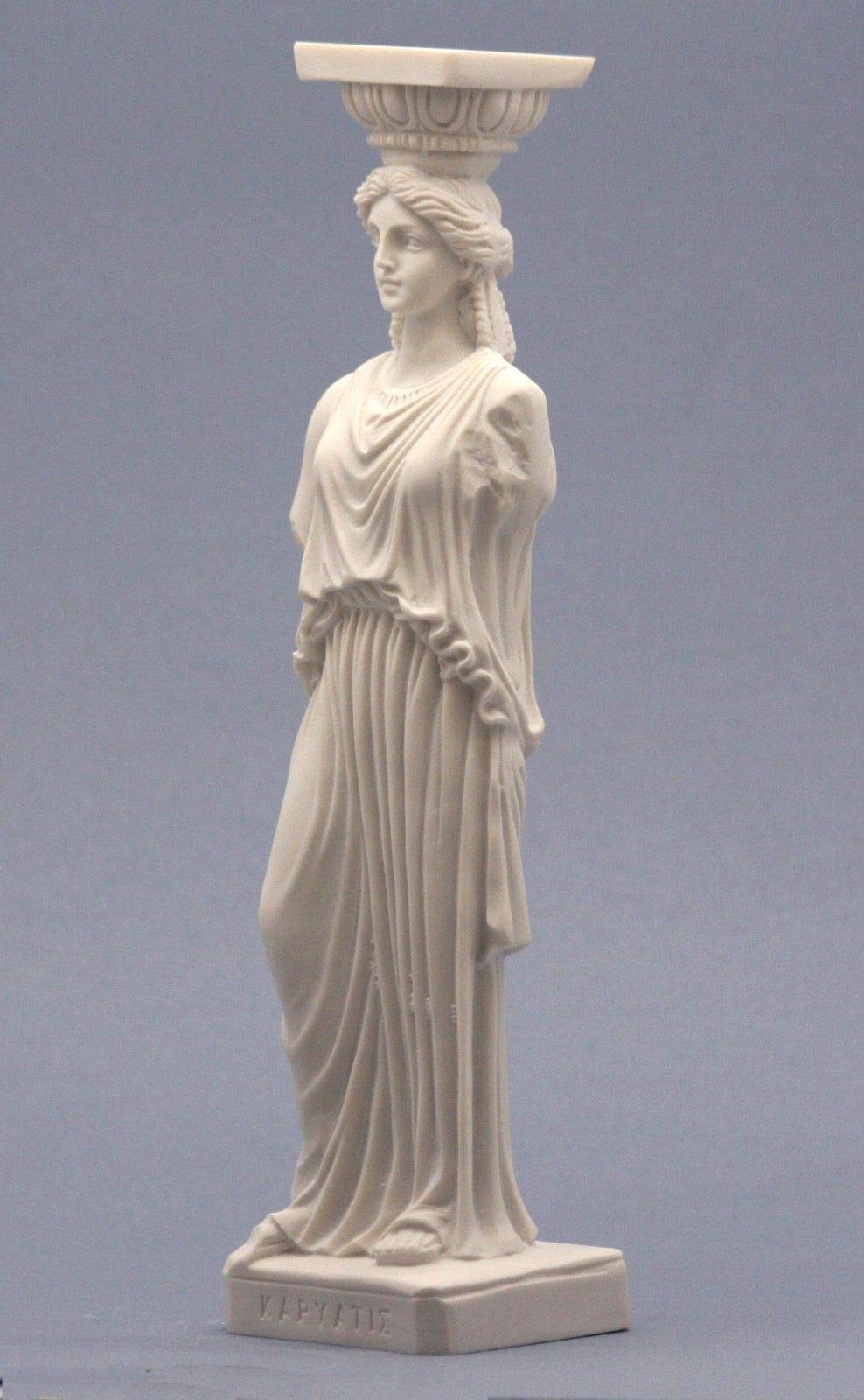 Caryatid Erechtheion Acrópolis Atenas figura femenina escultura de la estatua griega