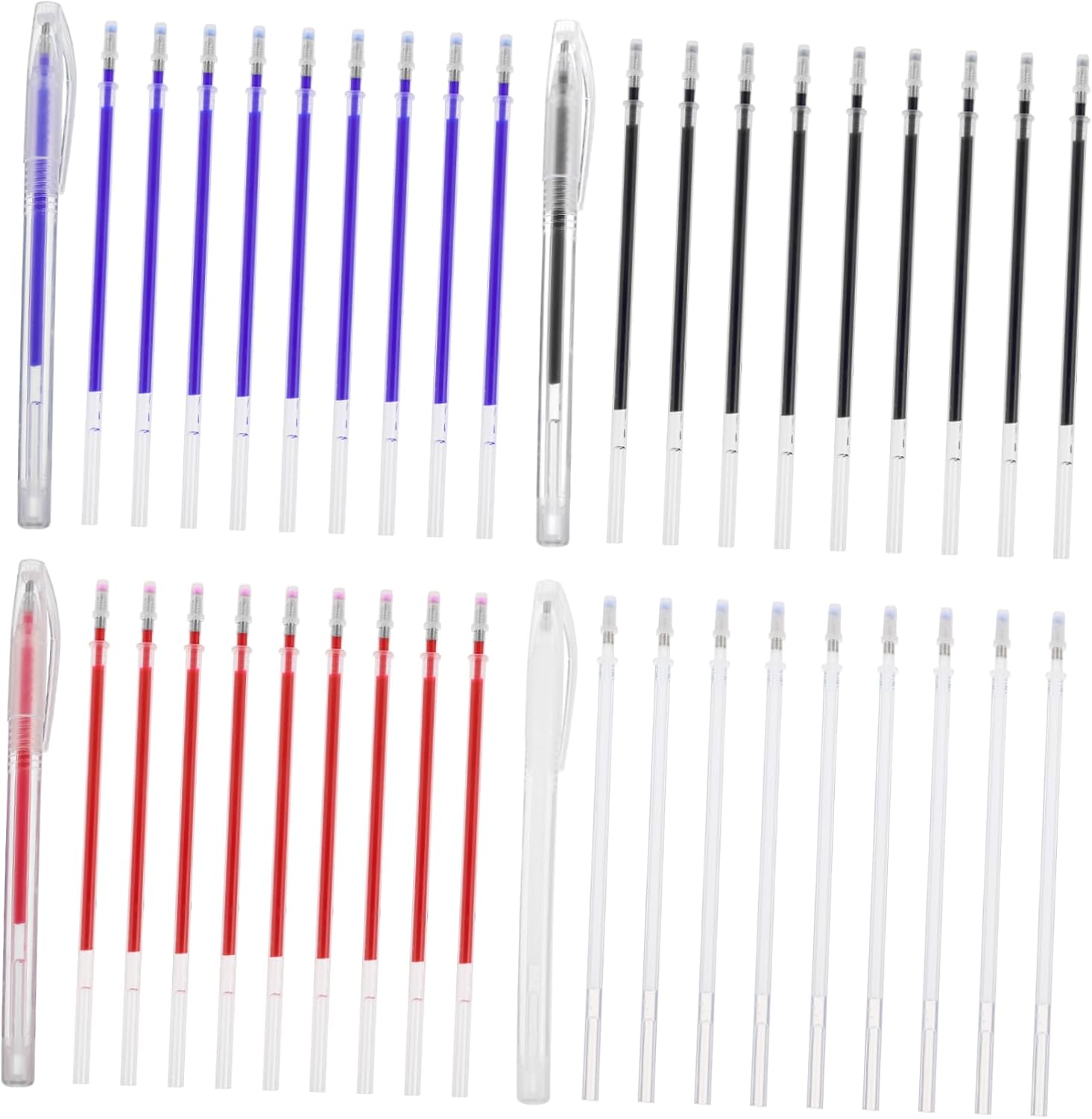 4sets Heat Erasable Marking Pens High-temperature Disappear Pens for Sewing Quilting Dressmaking Includes Colors for Precise Marking