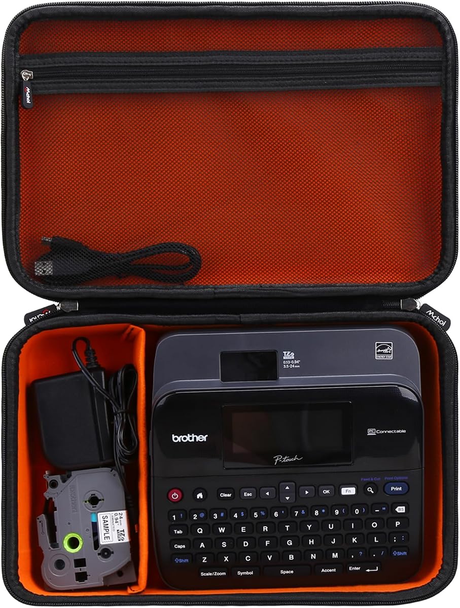 Mchoi Hard Portable Case for Brother P-Touch Label Maker PTD600 /D610BT Connected Label Maker, Case Only