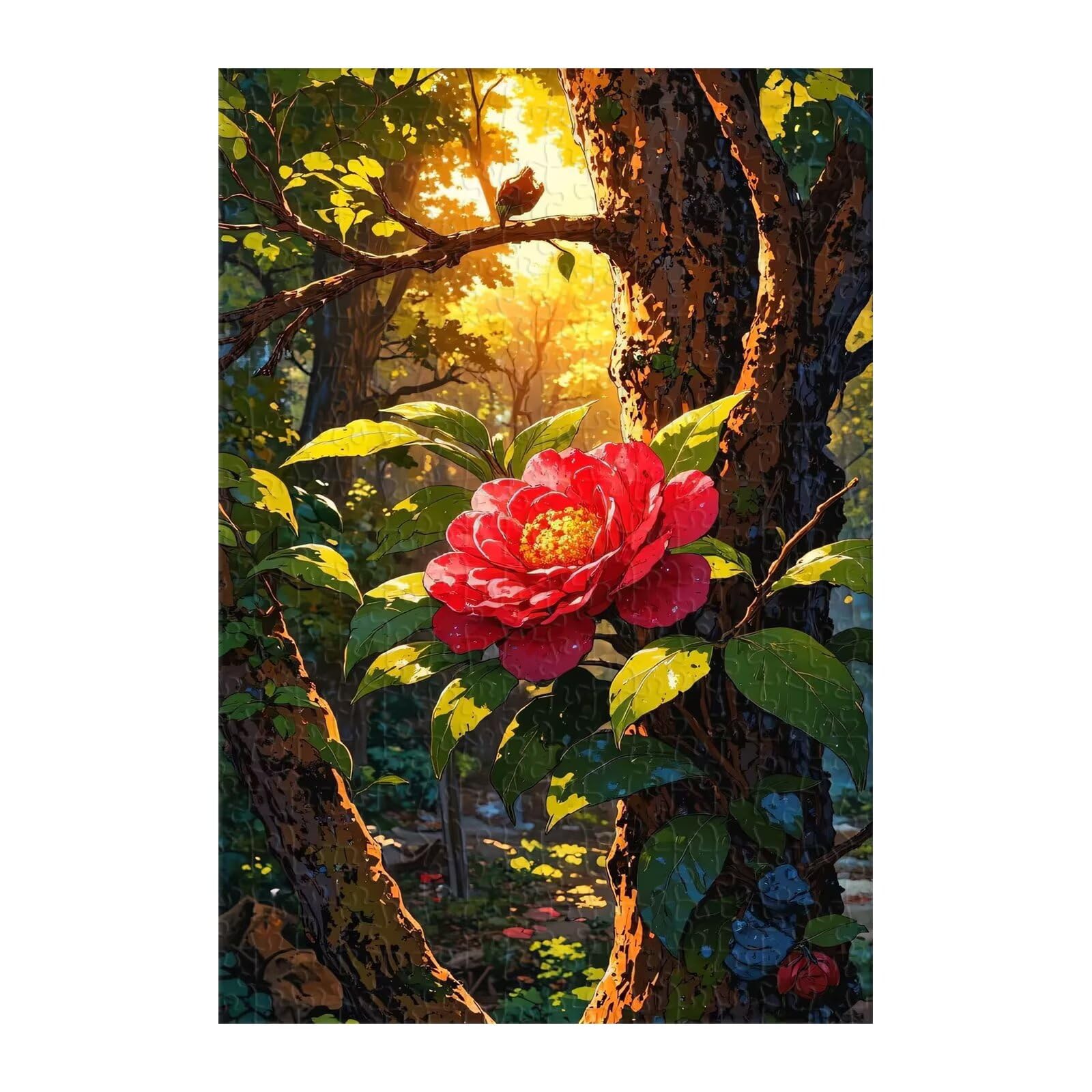 Puzzle 1000 elementów dla dorosłych kwiat drzewa, zabawne wyzwania relaks kreatywność puzzle niemożliwe, puzzle dla dorosłych 1000 elementów 75 x 50 cm