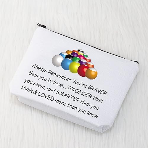 Miniatura 8 de CMNIM Regalos de billar, bolsa de maquillaje para cosméticos, regalo para jugadores de piscina, amantes del billar, regalos para mesa de billar,