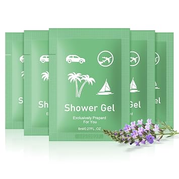 200 Travel Size Body Wash Bulk,Verbena Scent,Small Size Mini Body Wash | 0.28fl oz Hotel Supplies Bulk for Guests Airbnbs Homes Resorts Offices Gyms
