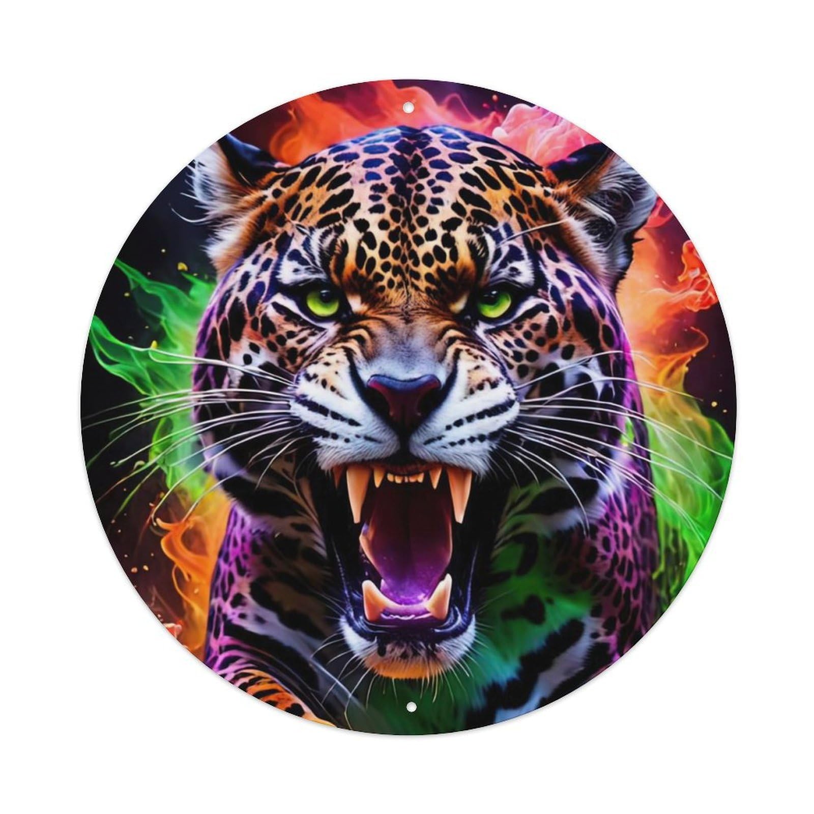 Animal Artwork Angry Panther Metal Tin Sign