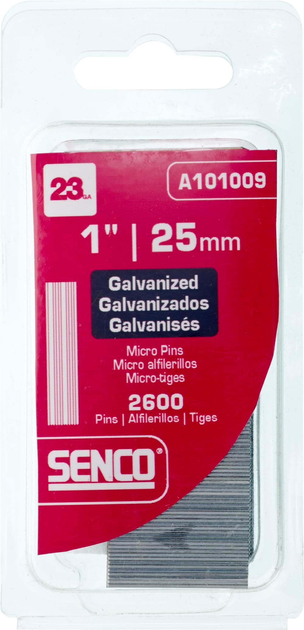 A101009 23-Gauge x 1-Inch Electro Galvanized Headless Micropins