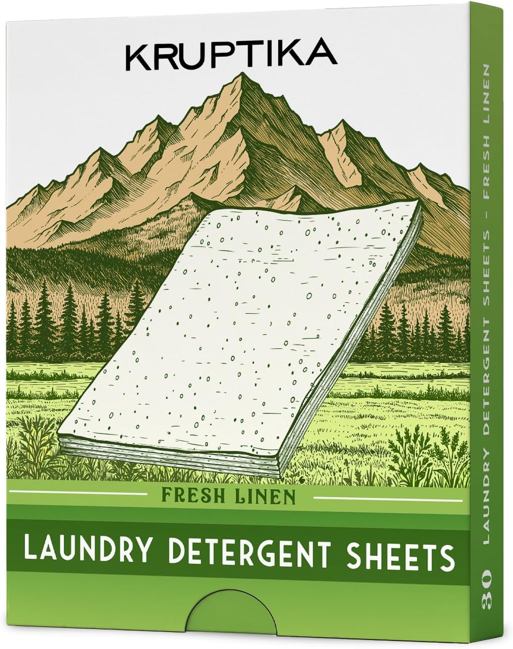 Laundry Detergent Sheets Fresh Linen 30 Count