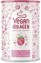 Vegan Collagen Powder + Hyaluronic Acid [400g] Vegetable Alternative to Collagen Hydrolysate with 13 Amino Acids and Vitamin C from Camu Raspberry Flavour Made in Germany Alpha Foods