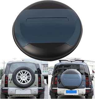 Spare Tire Cover Fits 2020-2025 Land Rover Defender 90 110 130 Spare Tyre Wheel Protector Glossy Black ABS Plastic Exterior Accessories(Australia & New Zealand Blue Logo)