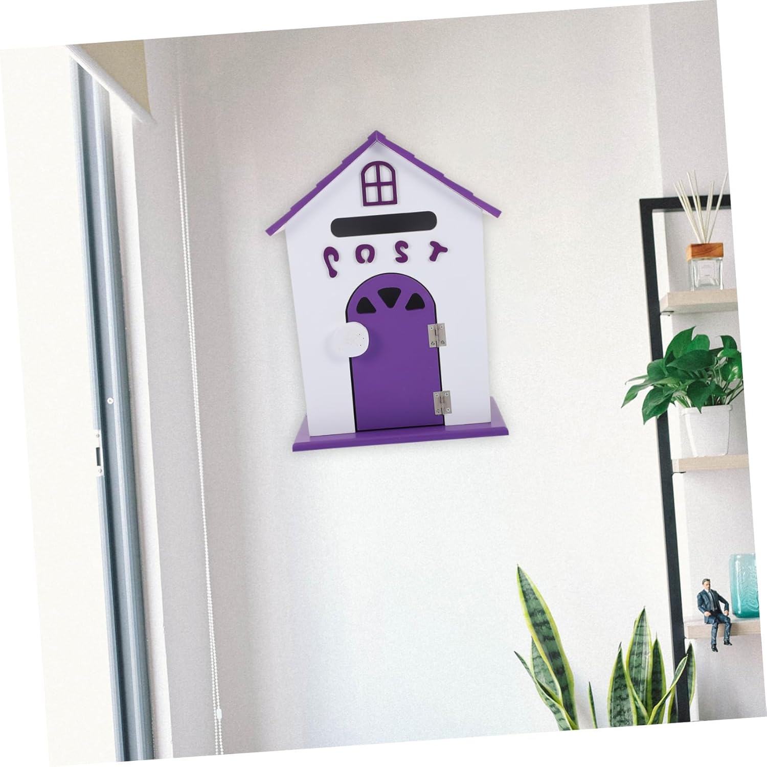 Wall Mount Mailbox Small Decorative Post Box for Home School Office Complaint Suggestion Box with Stylish Painted Design Secure Wall Mounted Mail Holder