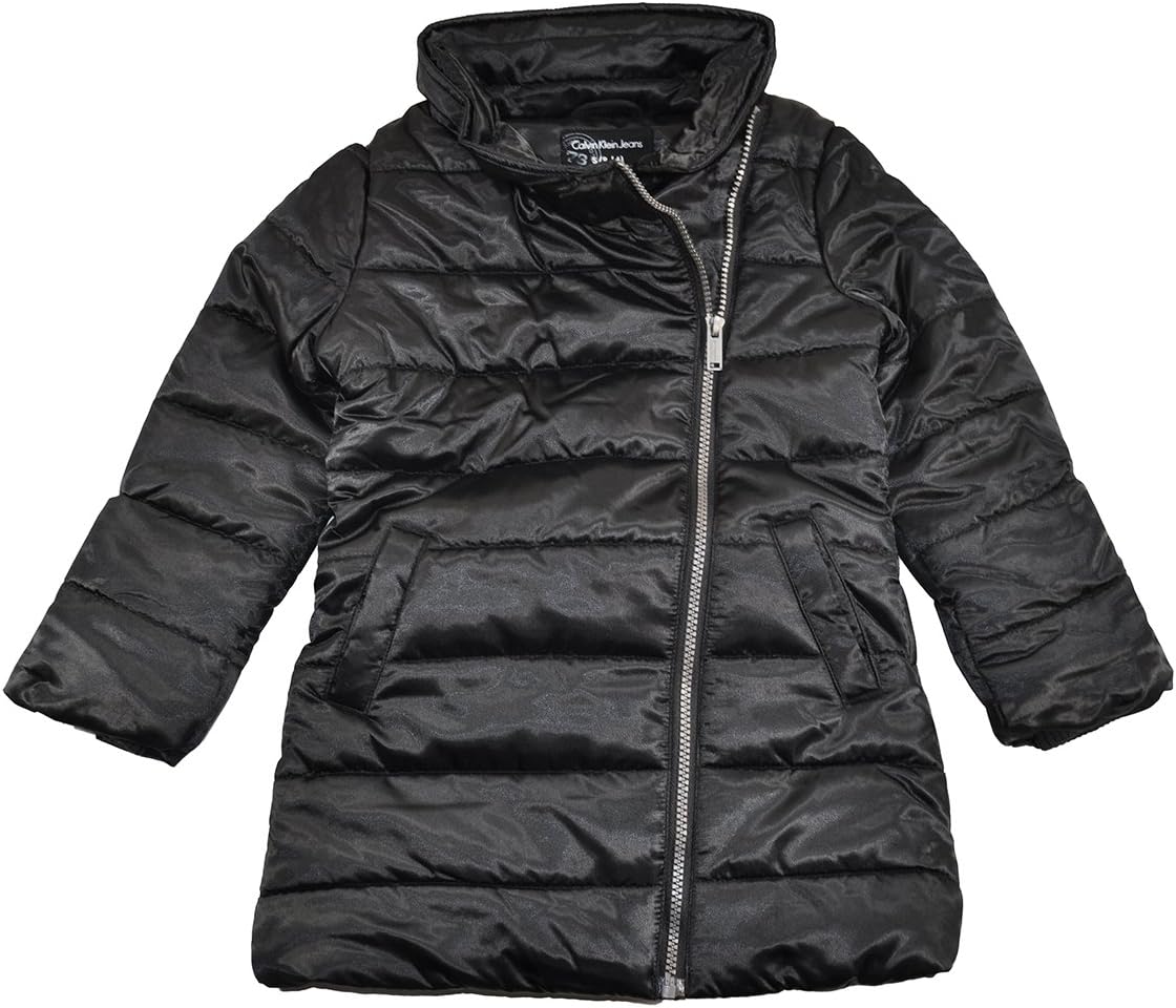 Calvin Klein Little Girls Asymmetrical Puffer Coat