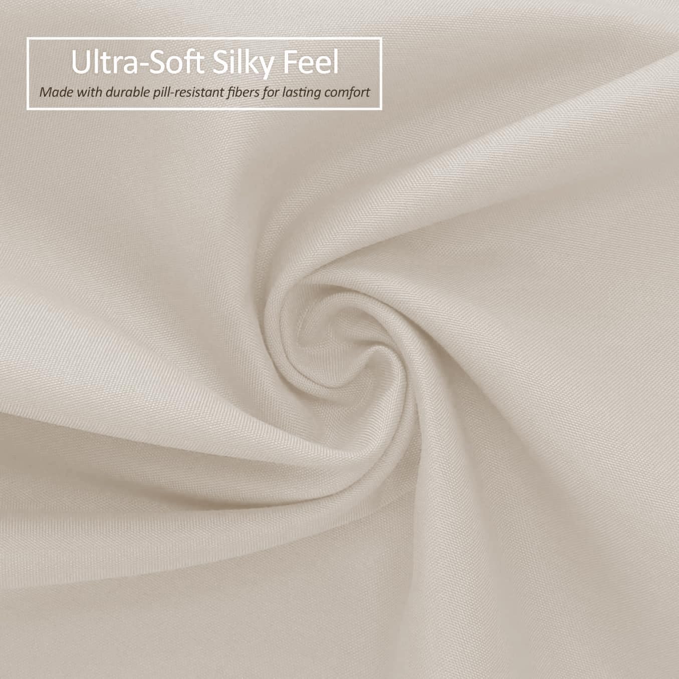 Nestl Soft Pillow Shams Set of 2 - Double Brushed Microfiber Pillow Covers - Hotel Style Premium Bed Pillow Cases, with 1.5” Decorative Flange, Euro 26"x26" - Linen